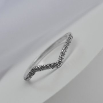 Anel Meia Aliana Assimetrica - Prata