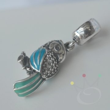 Berloque Passaro Arara - Prata