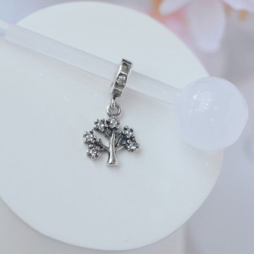 Berloque rvore da Vida cravejada - Prata