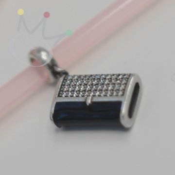 Berloque Carteira Cravejada M - Prata