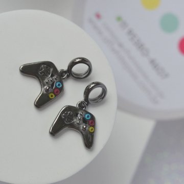 Berloque Cute Controle Game - Prata