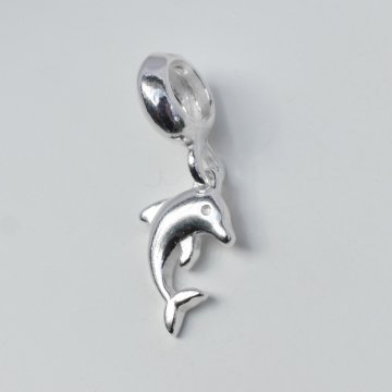 Berloque Golfinho Liso - Prata