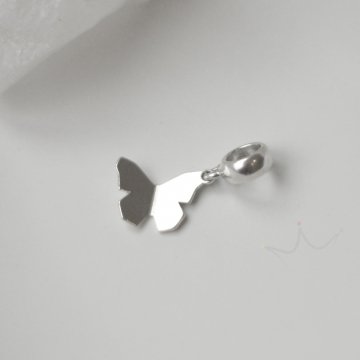 Berloque Origami Borboleta - Prata