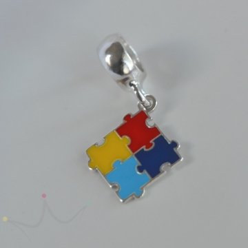 Berloque Quebra Cabeça (Autismo) - Prata