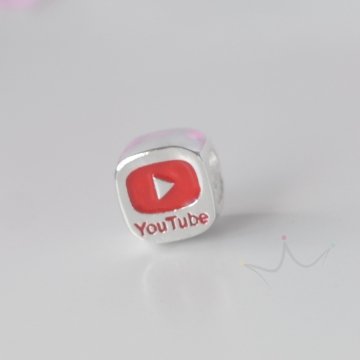 Berloque Separador YouTube - Prata