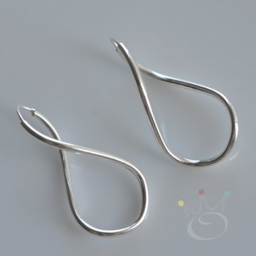 Brinco Argola Infinito fio redondo - Prata