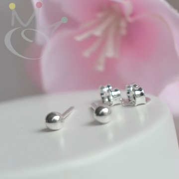 Brinco Bolinha (Tamanhos) - Prata