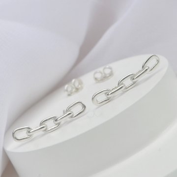 Brinco EarCuff Corrente Cartier - Prata