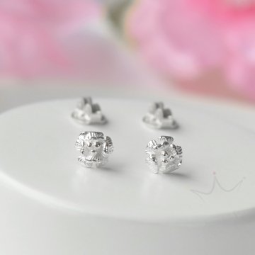 Brinco Flor de Sakura PP - Prata