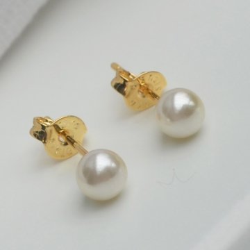 Brinco Perola 5mm - Semijoia