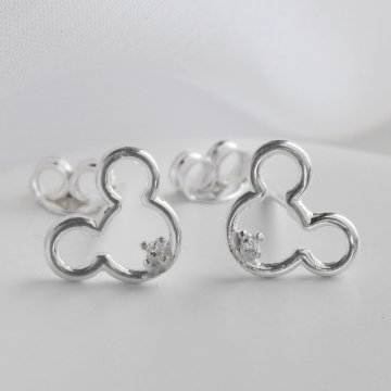 Brinco Ratinho Ponto de Luz - Prata