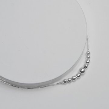 Colar Esferas Centrais - Prata