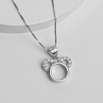 Colar Ratinho Cravejado - Prata