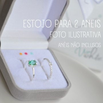 Estojo de Camurça para 2 Anéis