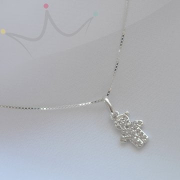 Gargantilha Menino Cravejado - Prata