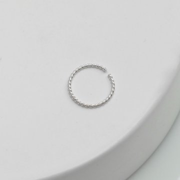 Piercing de Cartilagem Torcidinho Fino 9mm - Prata