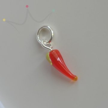 Pingente Pimenta Murano - Prata