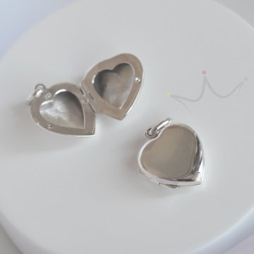 Pingente Relicrio Corao - Prata