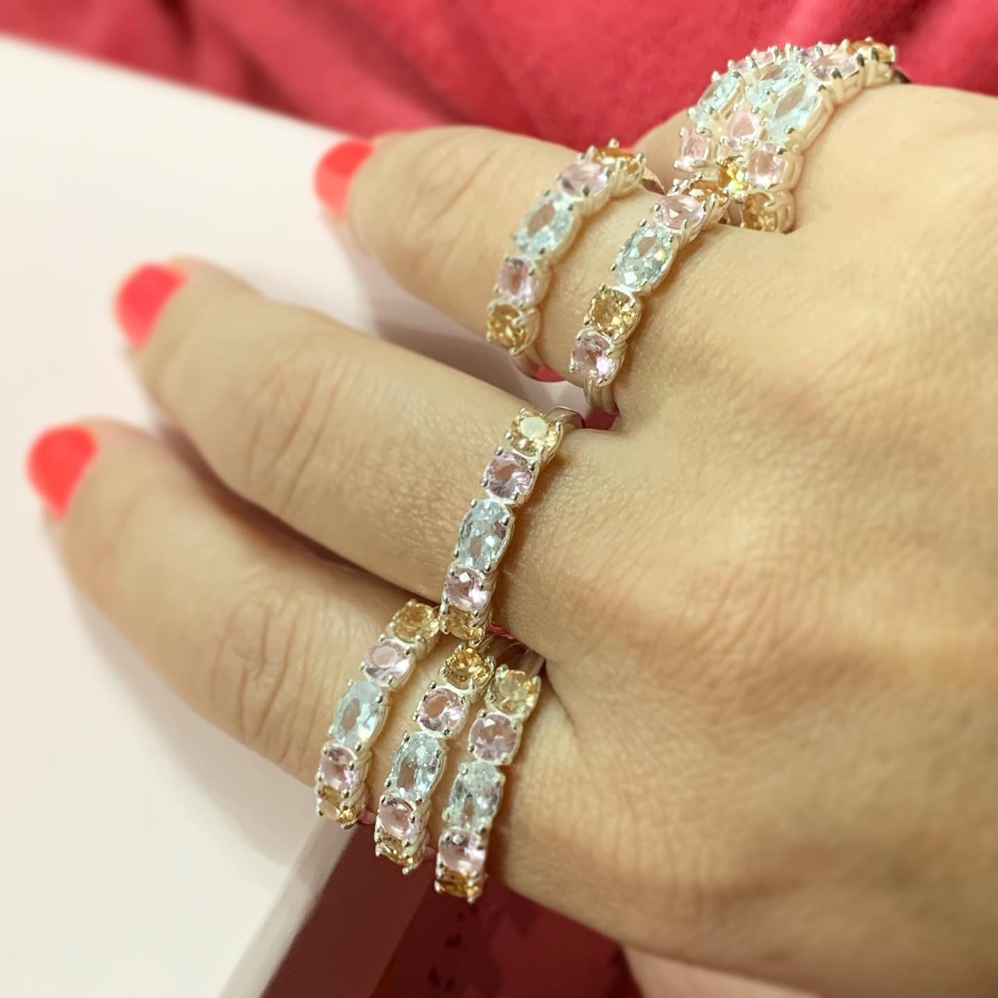 Anel Meia Aliança Princesa - Prata Anel Meia Aliança Princesa - Prata