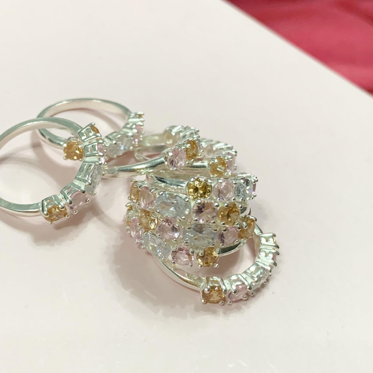 Anel Meia Aliança Princesa - Prata Anel Meia Aliança Princesa - Prata