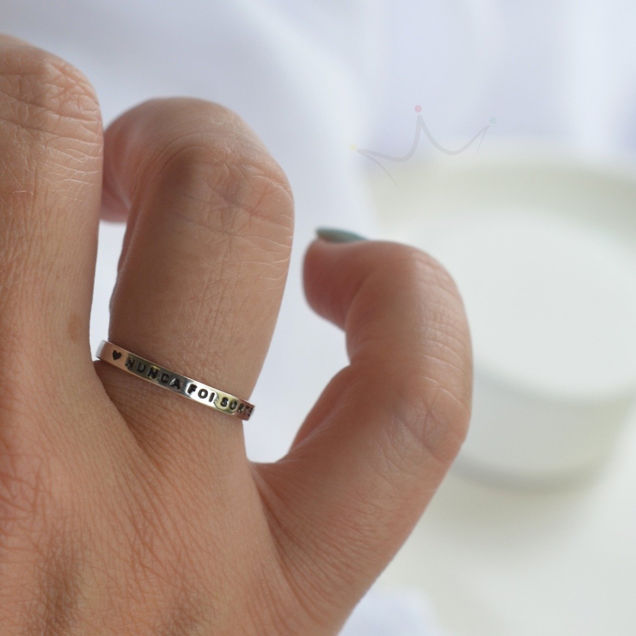 Anel NUNCA FOI SORTE - Prata Anel NUNCA FOI SORTE - Prata