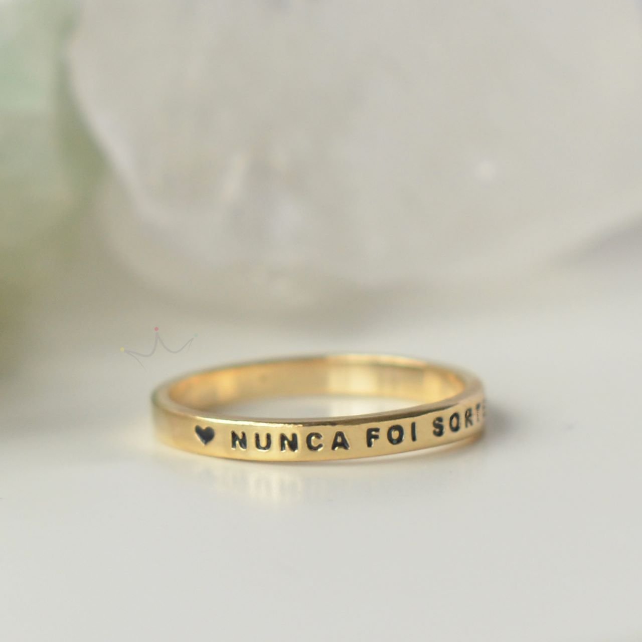 Anel NUNCA FOI SORTE - Semijoia Anel NUNCA FOI SORTE - Semijoia