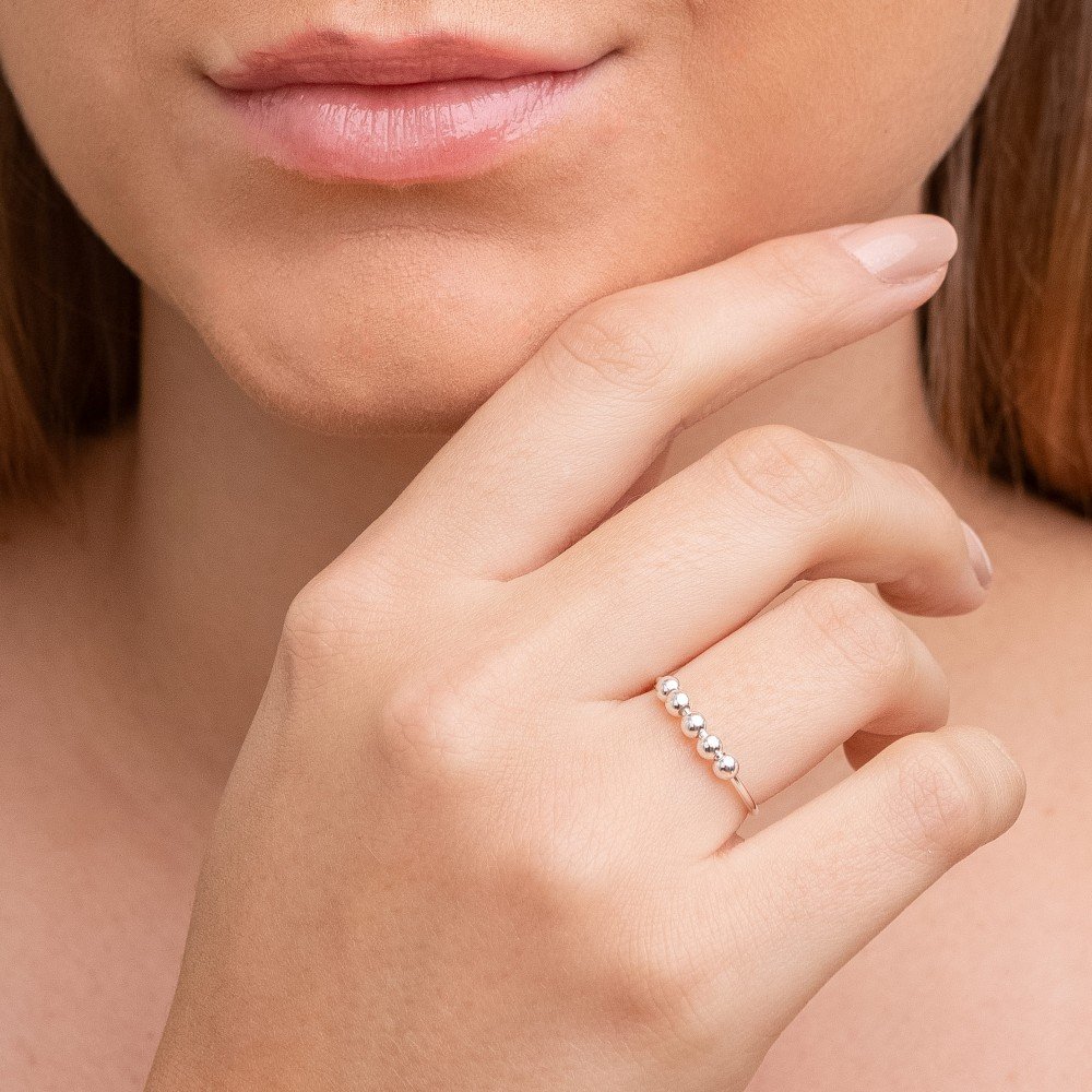 Anel Regulável Antiestresse e Antiansiedade - Prata Anel Regulável Antiestresse e Antiansiedade - Prata