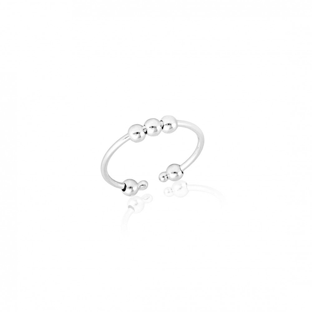 Anel Regulável Antiestresse e Antiansiedade - Prata Anel Regulável Antiestresse e Antiansiedade - Prata