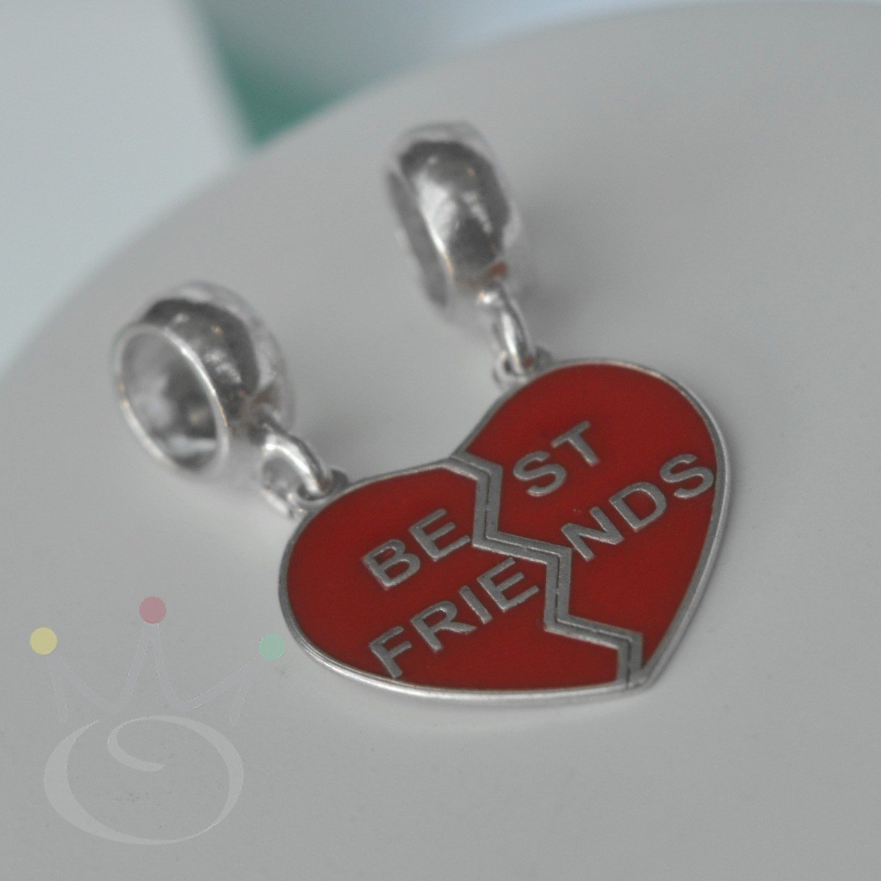 Berloque Best Friends 2 em 1 Esmaltado (Cores) - Prata