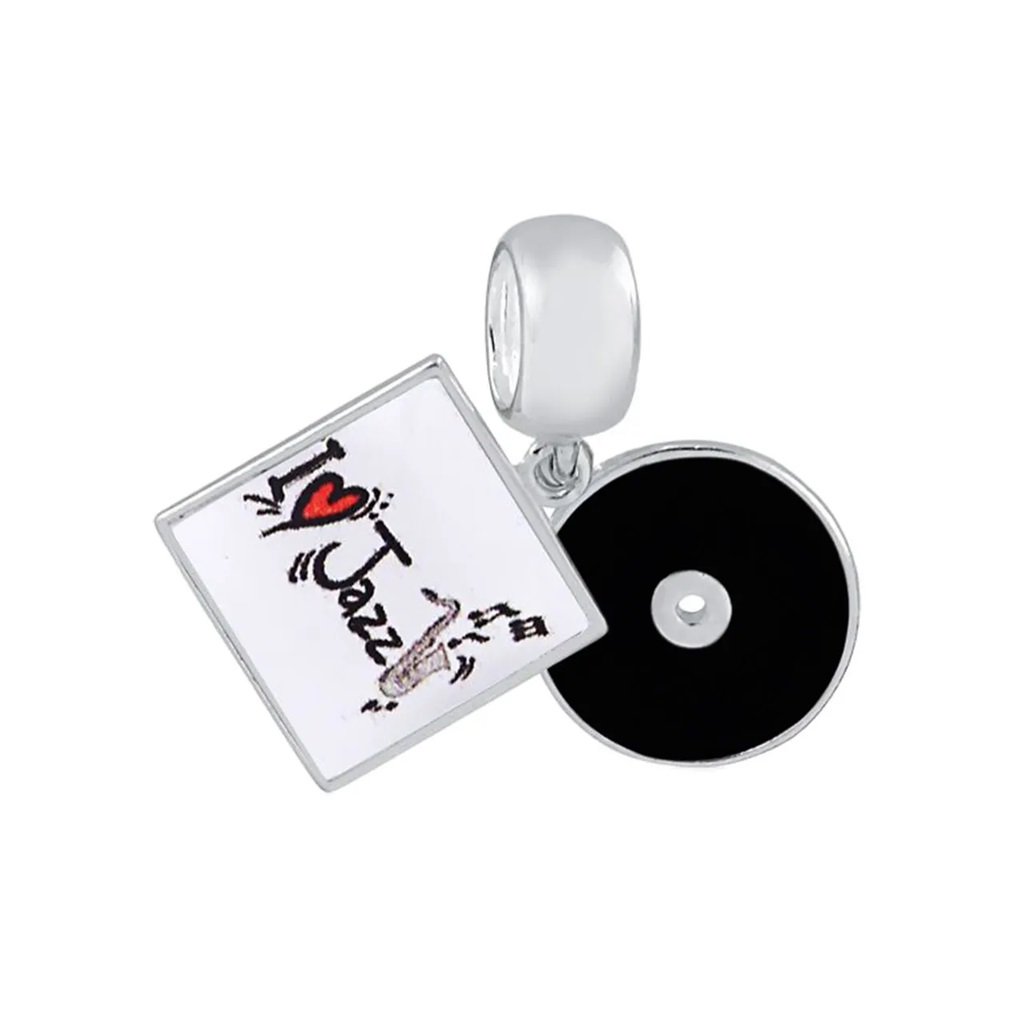 Berloque disco I love MUSIC Estilos Musicais- Prata Berloque disco I love MUSIC Estilos Musicais- Prata