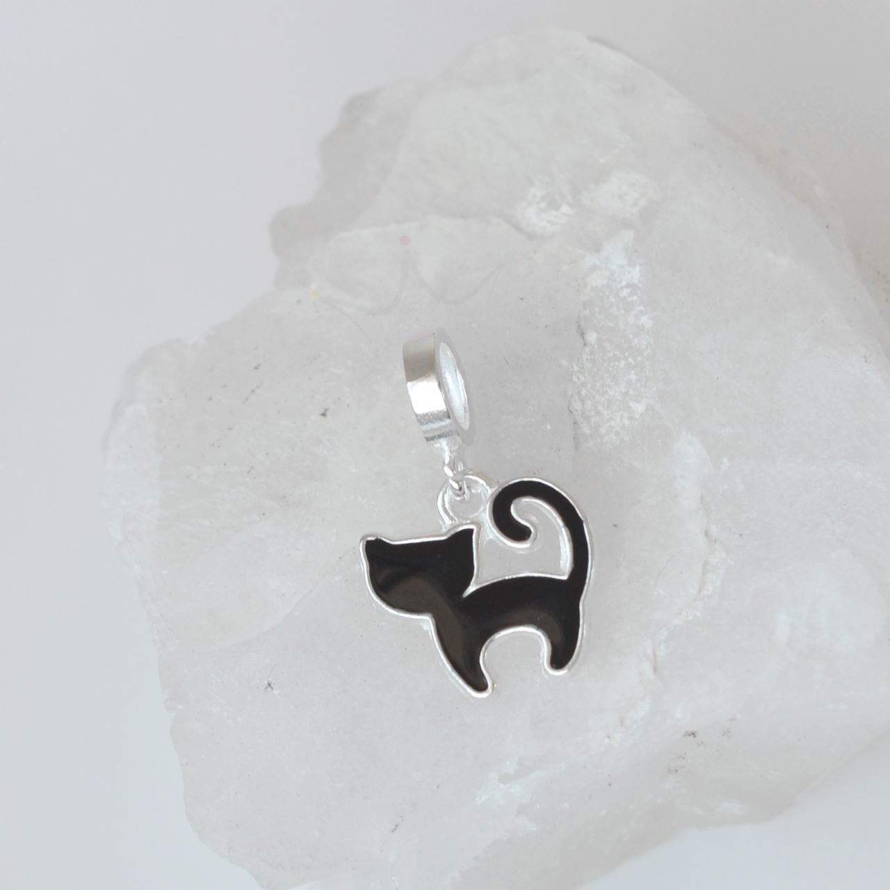 Berloque Gato Preto - Prata Berloque Gato Preto - Prata