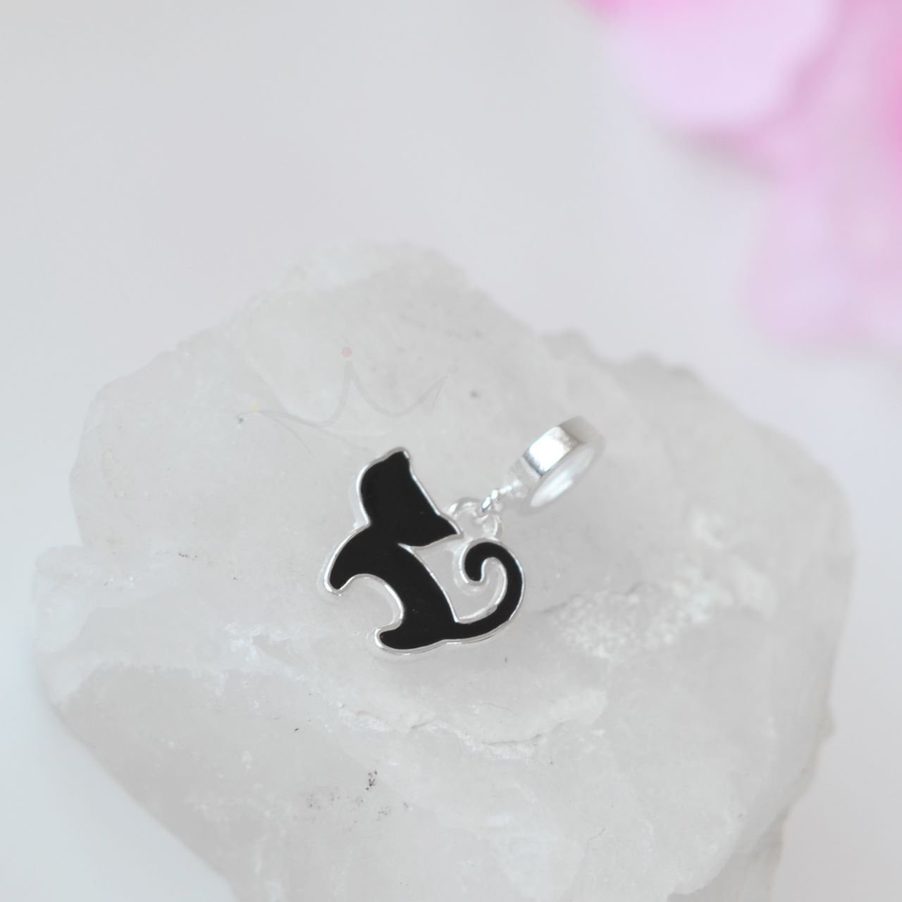 Berloque Gato Preto - Prata Berloque Gato Preto - Prata