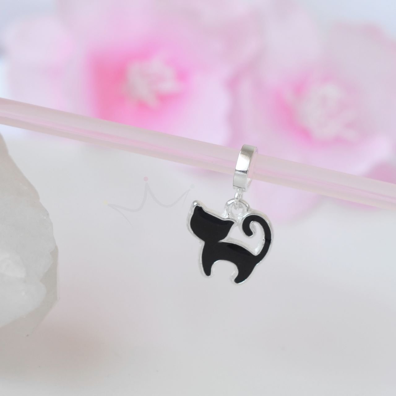 Berloque Gato Preto - Prata Berloque Gato Preto - Prata