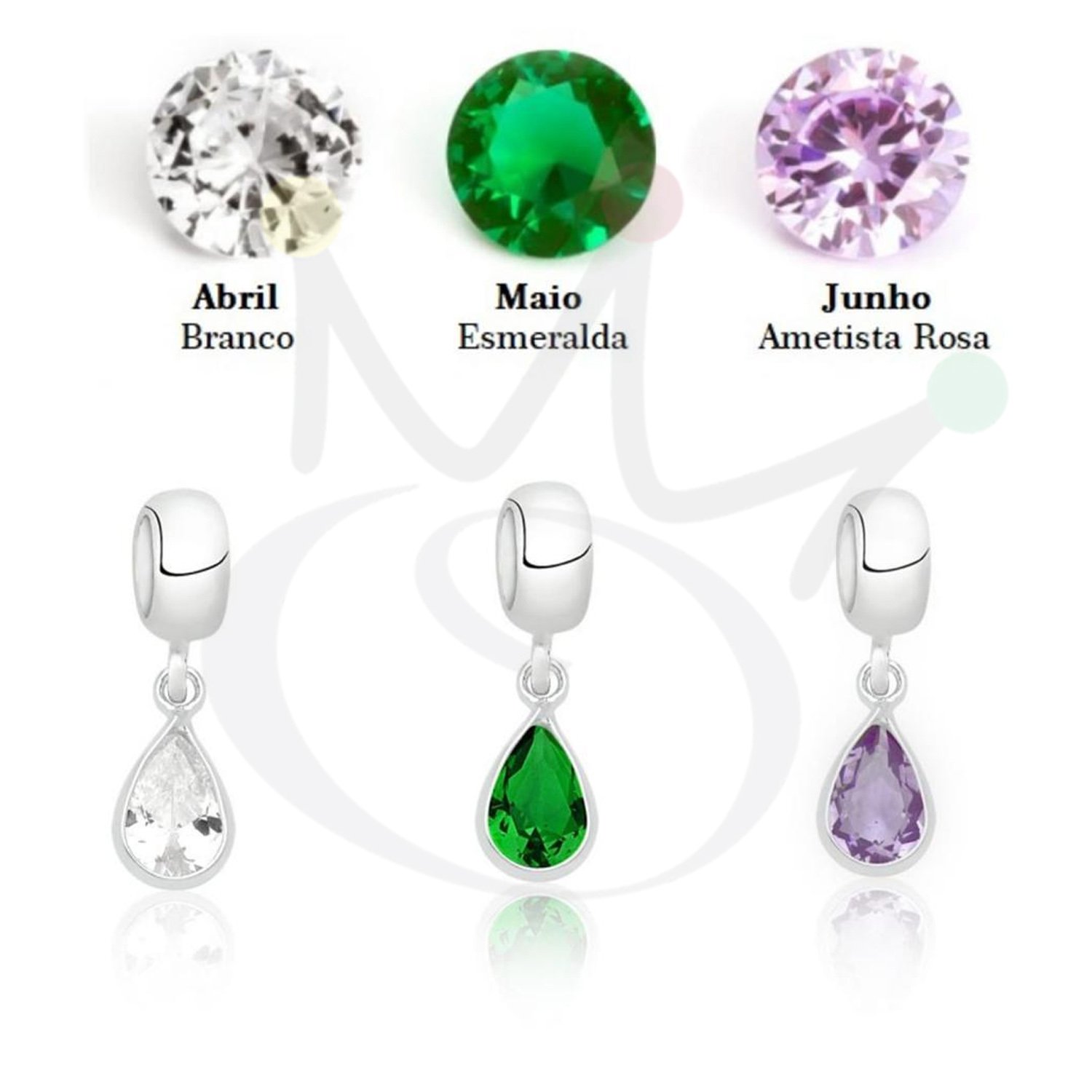 Berloque Mês do Aniversário - Prata Berloque Mês do Aniversário - Prata