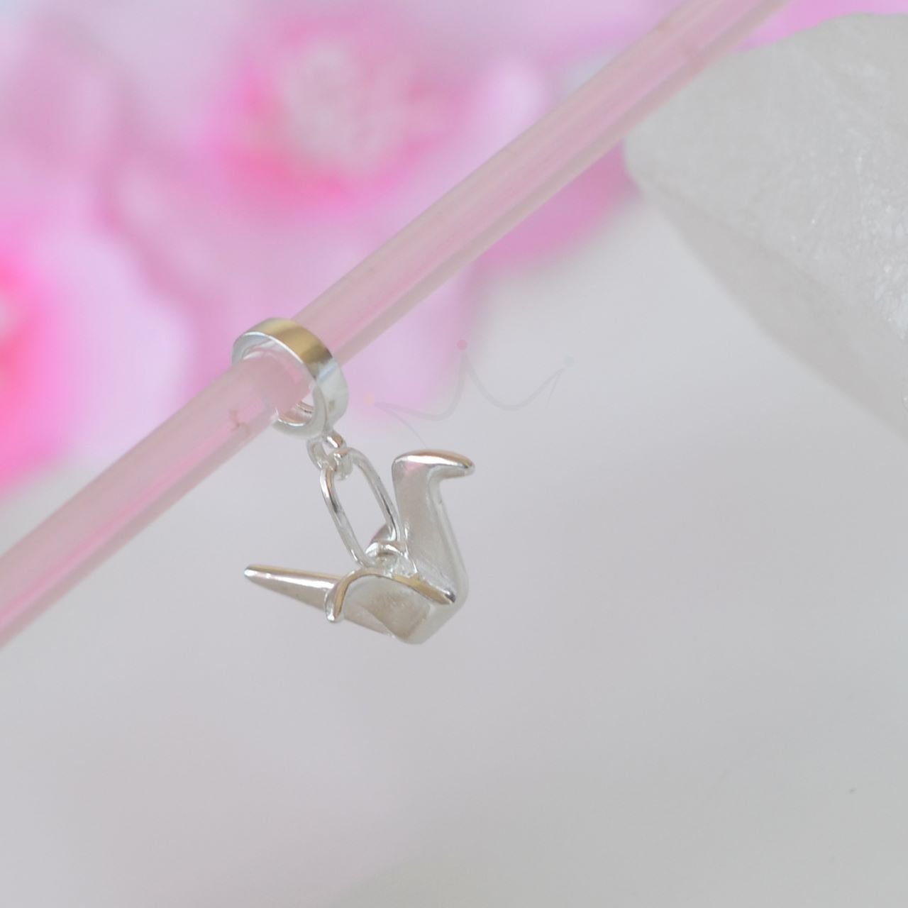 Berloque Origami Tsuru - Prata Berloque Origami Tsuru - Prata