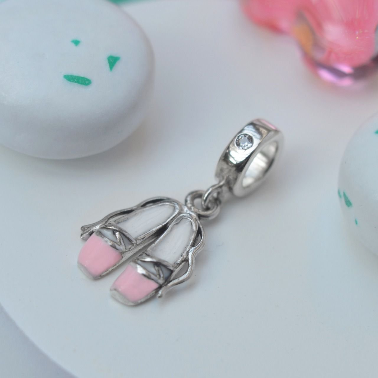 Berloque Sapatilhas de ballet - Prata Berloque Sapatilhas de ballet - Prata