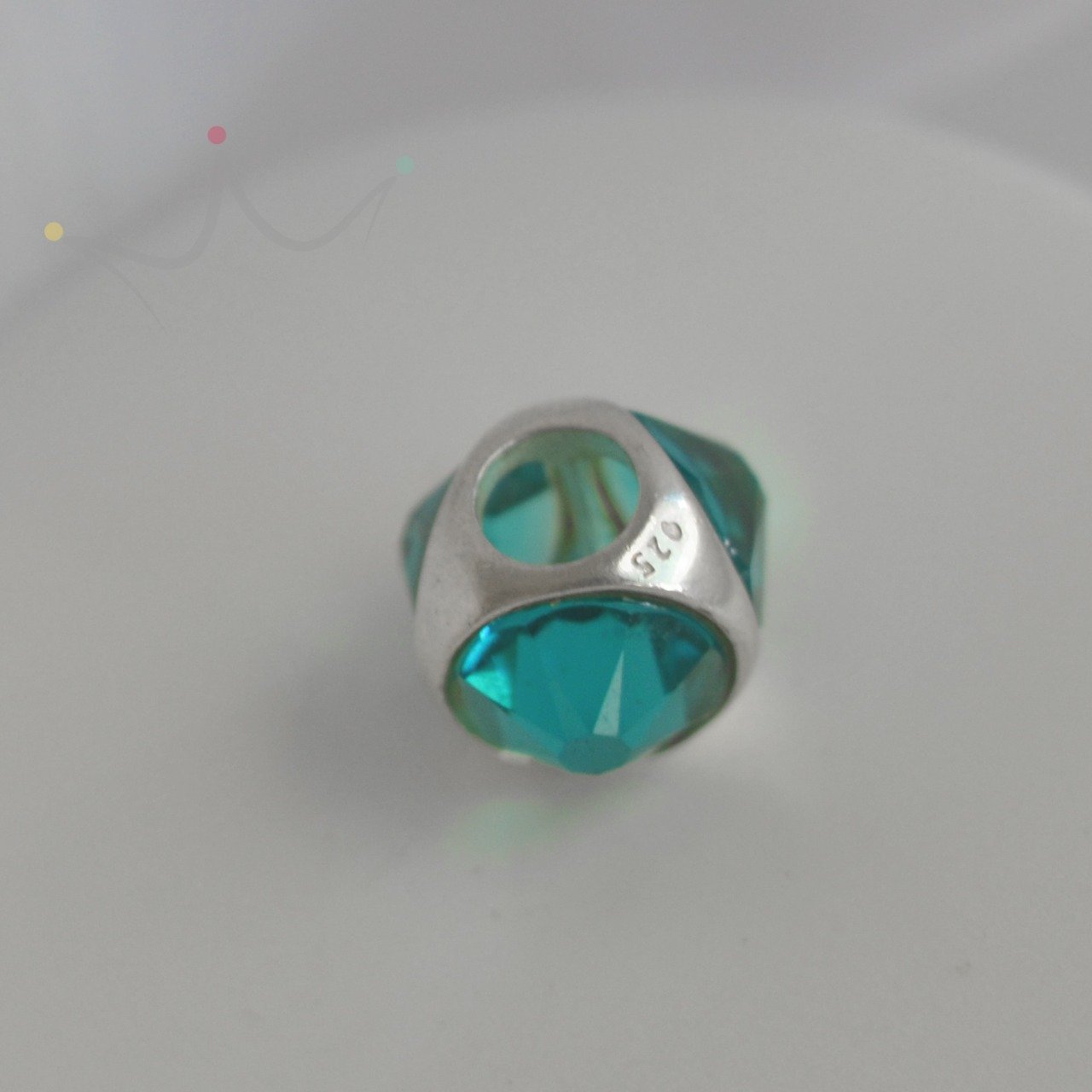 Berloque Separador Pedra Cristal Elegância - Prata Berloque Separador Pedra Cristal Elegância - Prata