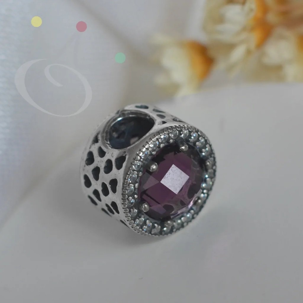 Berloque Separador Pedra Radiante (Cores) - Prata Berloque Separador Pedra Radiante (Cores) - Prata