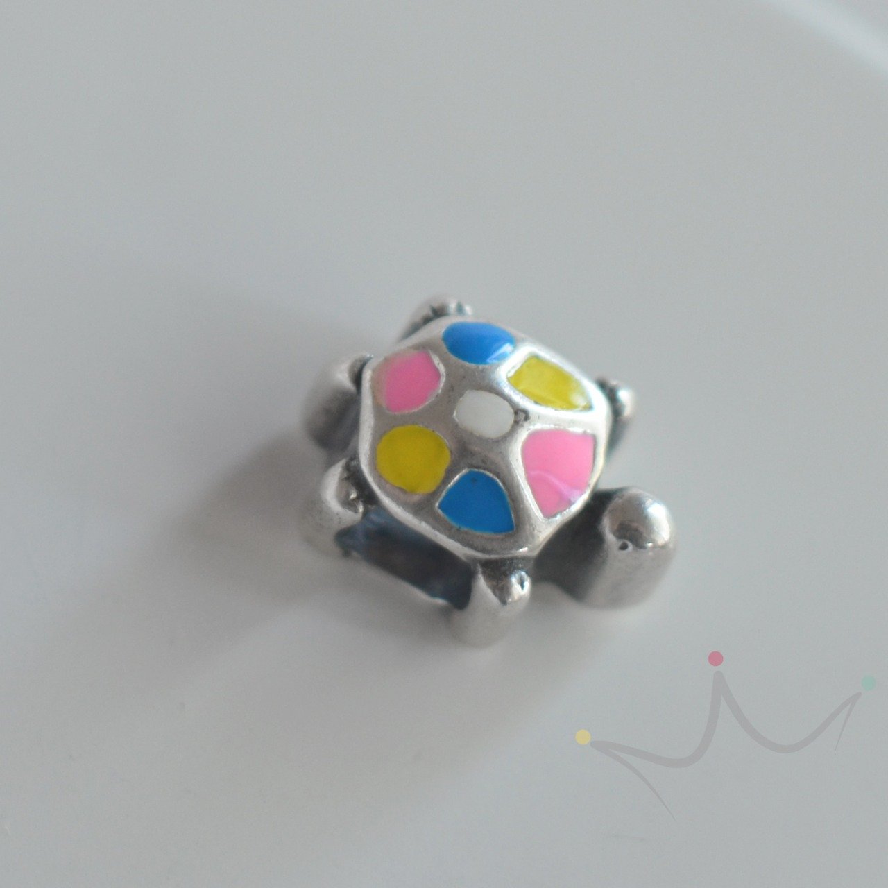 Berloque Separador Tartaruga Colorida - Prata Berloque Separador Tartaruga Colorida - Prata