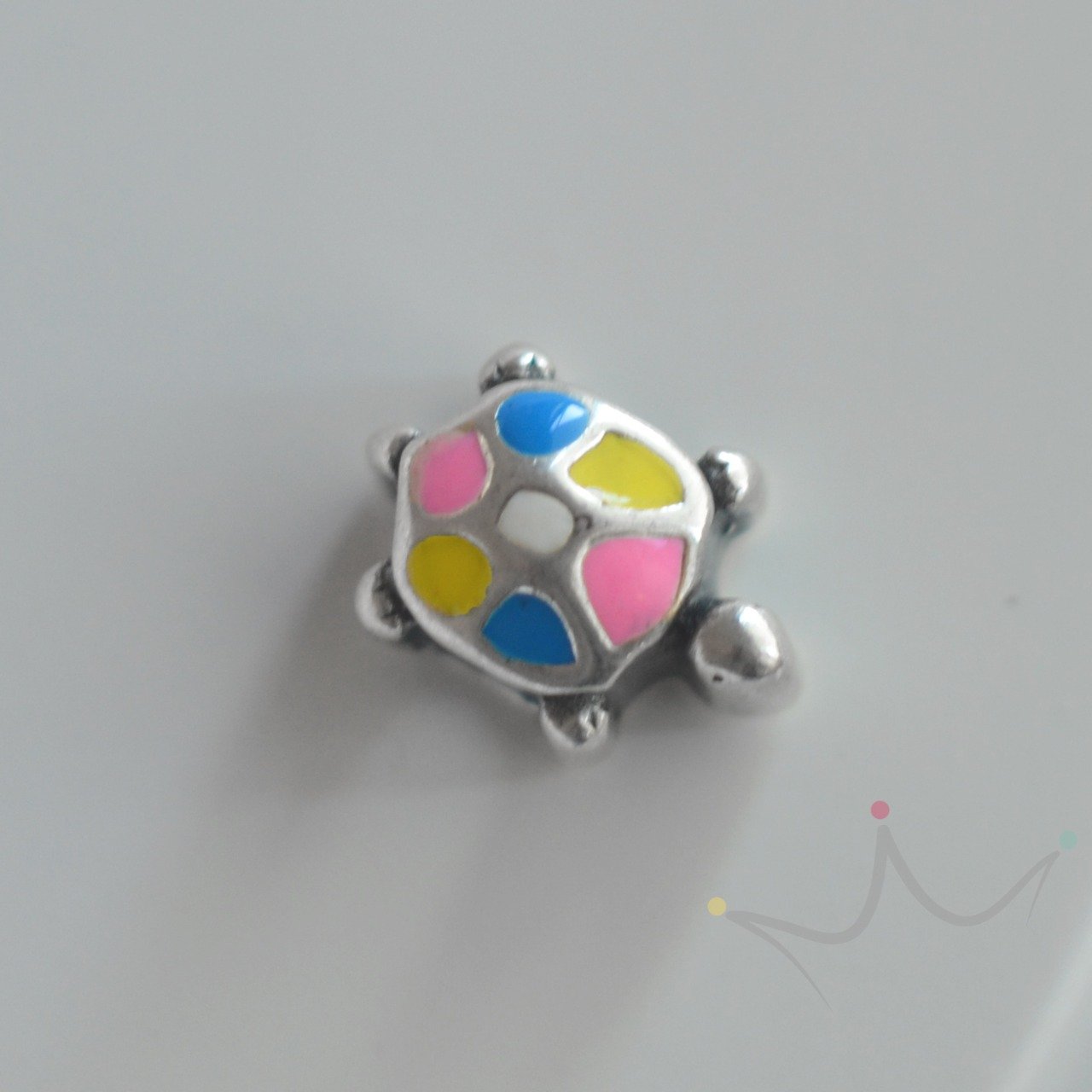 Berloque Separador Tartaruga Colorida - Prata Berloque Separador Tartaruga Colorida - Prata