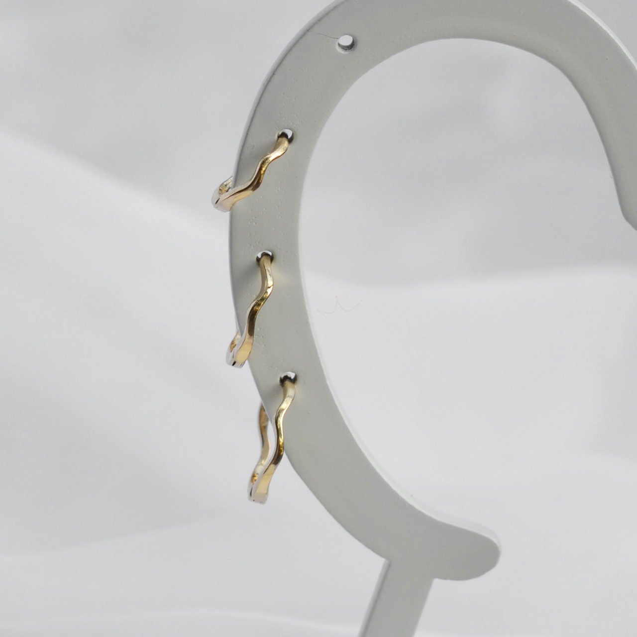 Brinco Argola Ondulada Lisa Orgnica Clique - Semijoia