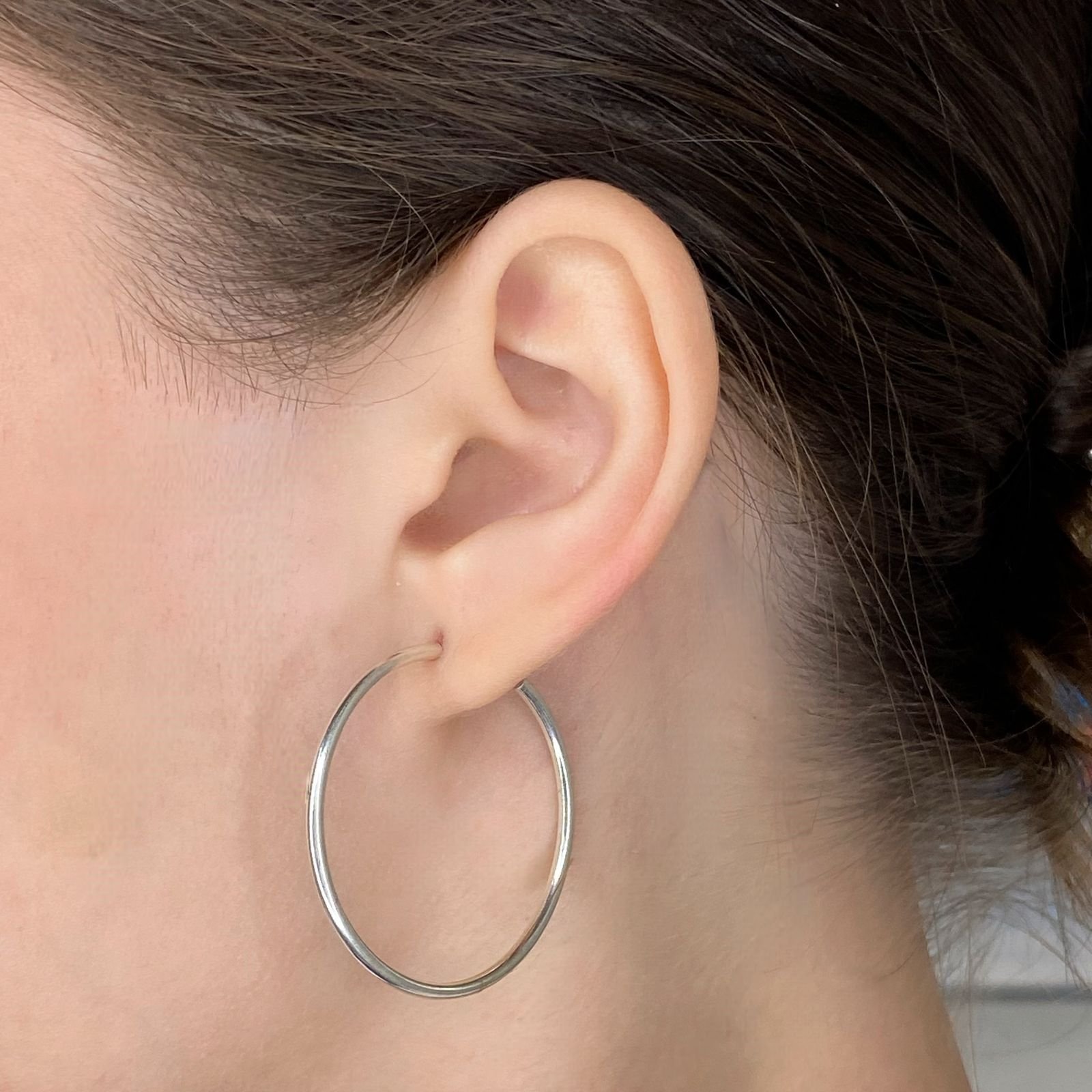 Brinco Argola Lisa (Tamanhos) - Prata Brinco Argola Lisa (Tamanhos) - Prata