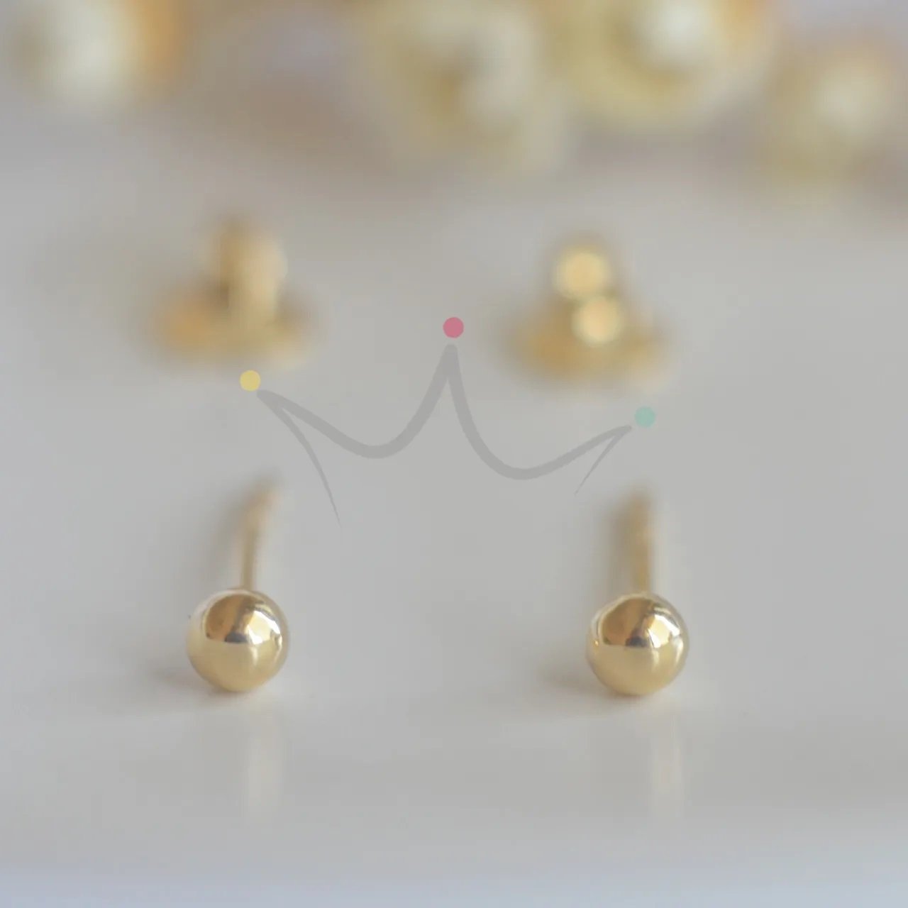 Brinco Bolinha (Tamanhos) - Semijoia Brinco Bolinha (Tamanhos) - Semijoia