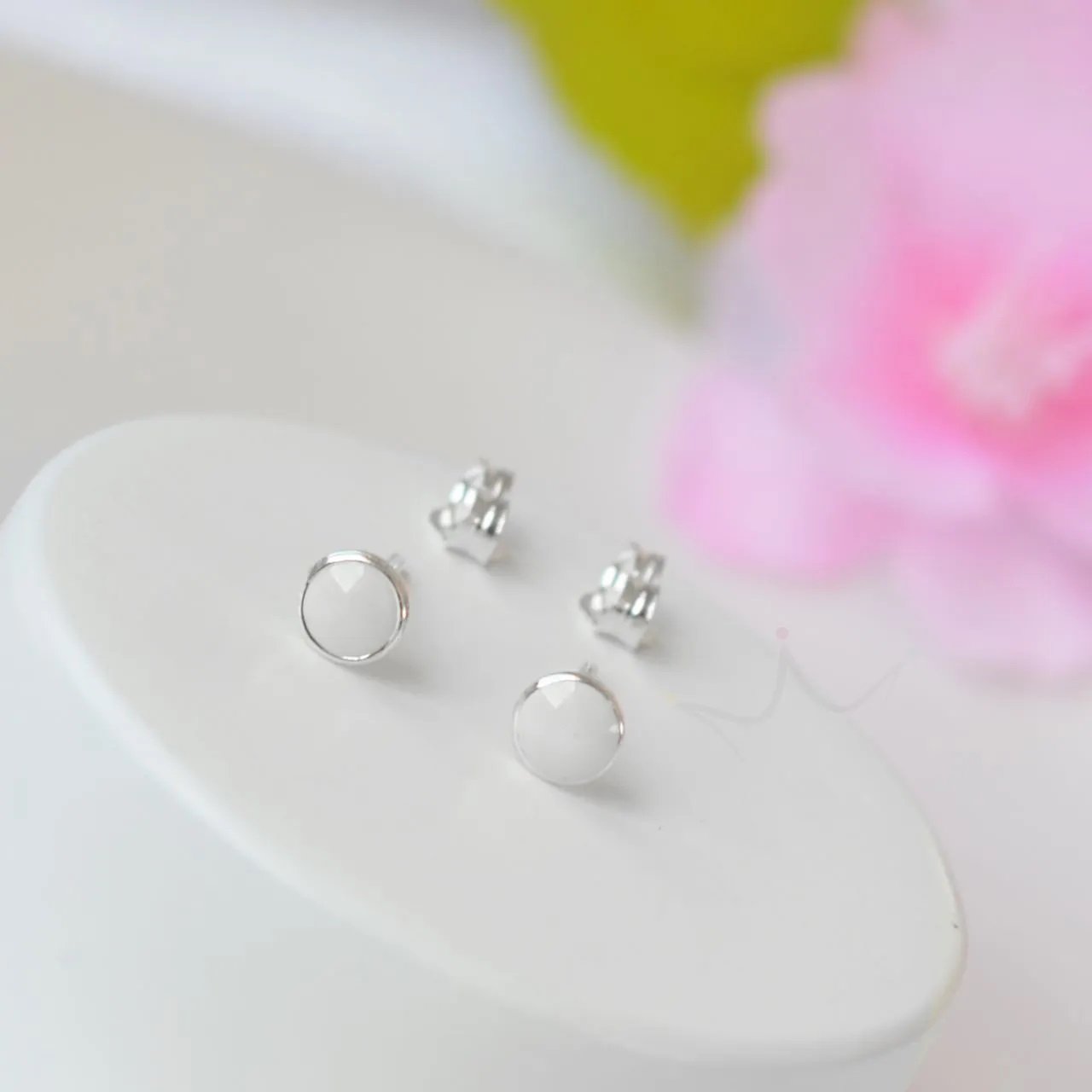 Brinco Circulo Resinado (Cores) - Prata Brinco Circulo Resinado (Cores) - Prata