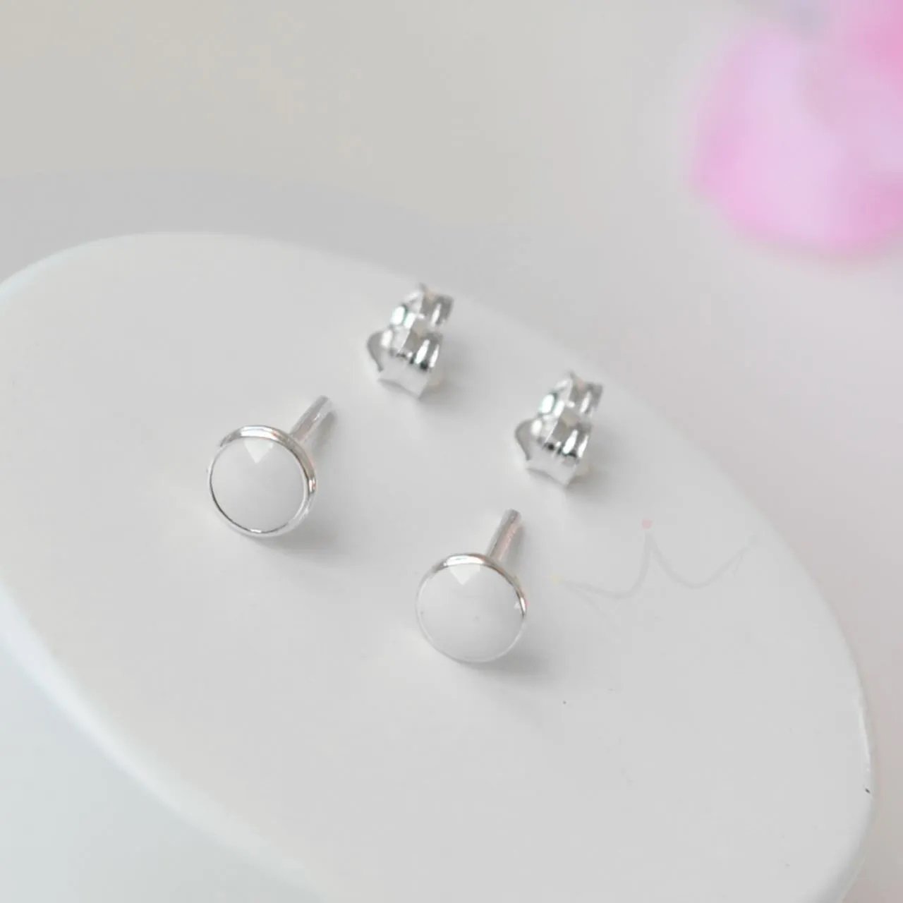 Brinco Circulo Resinado (Cores) - Prata Brinco Circulo Resinado (Cores) - Prata