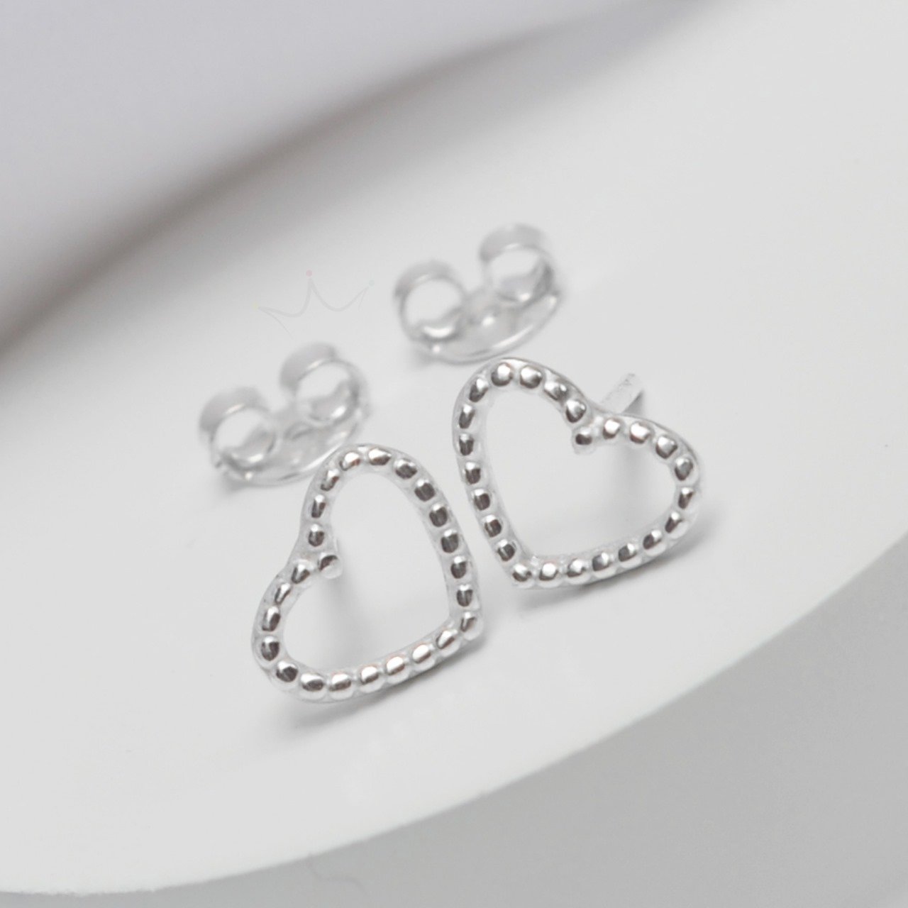 Brinco Coração Vazado Pontilhado- Prata Brinco Coração Vazado Pontilhado- Prata