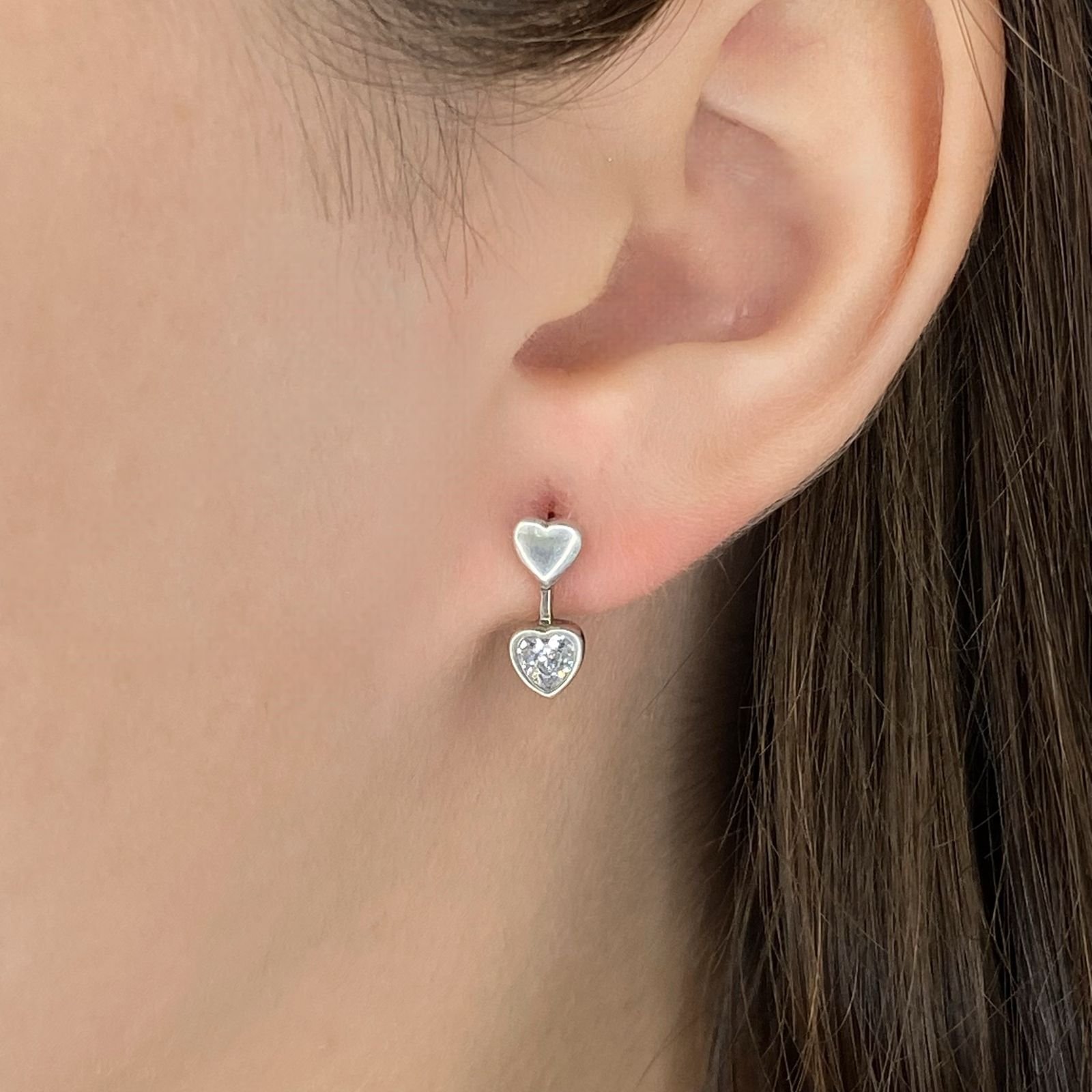 Brinco Coraes Contemporneos - Prata