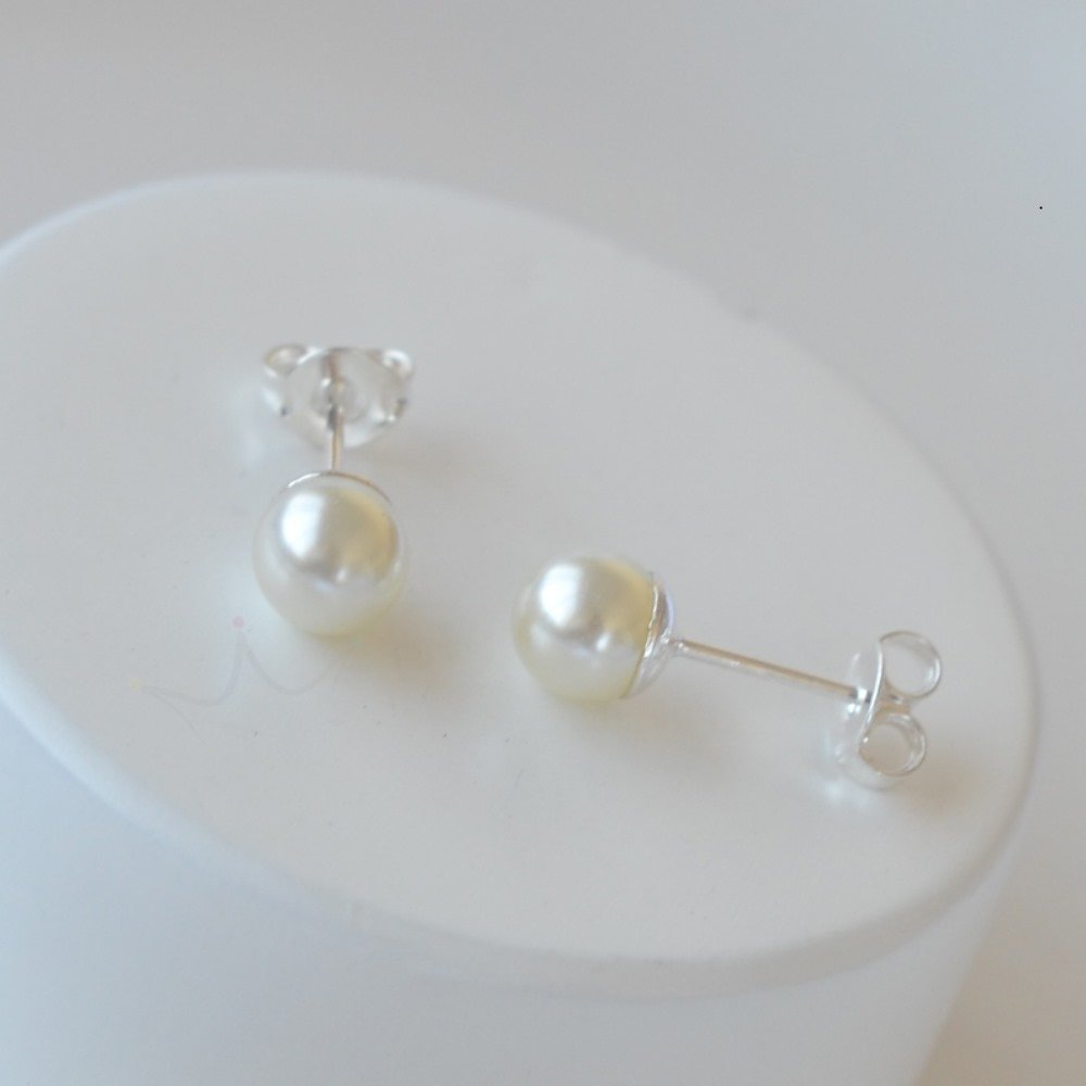 Brinco Perola 6mm - Prata Brinco Perola 6mm - Prata