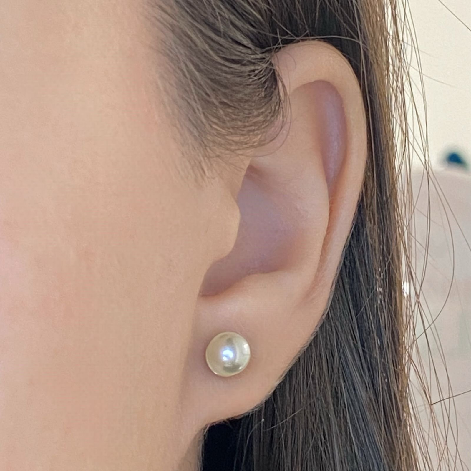 Brinco Perola 6mm - Prata Brinco Perola 6mm - Prata